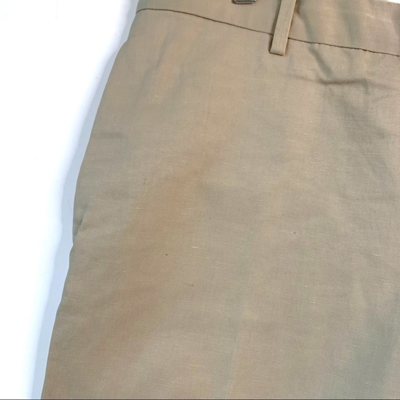 BANANA REPUBLIC  LINEN PANTS NEUTRAL TAN TROUSERS STRAIGHT LEG PLUS SIZE 34 / 30 - Picture 11 of 16